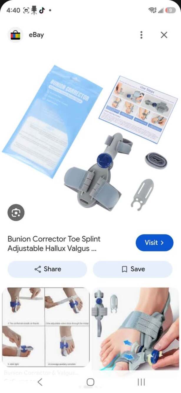 Bunion Corrector Toe Splint Adjustable Hallux Valgus Straightener Men & Women